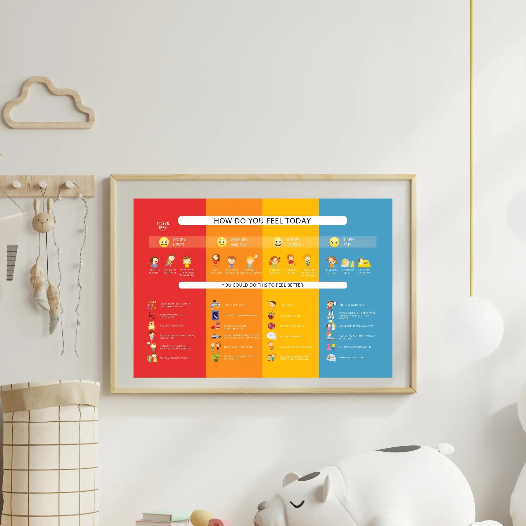 Feelings Navigator Bundle: Poster & Puzzle Cards CleverBook UK