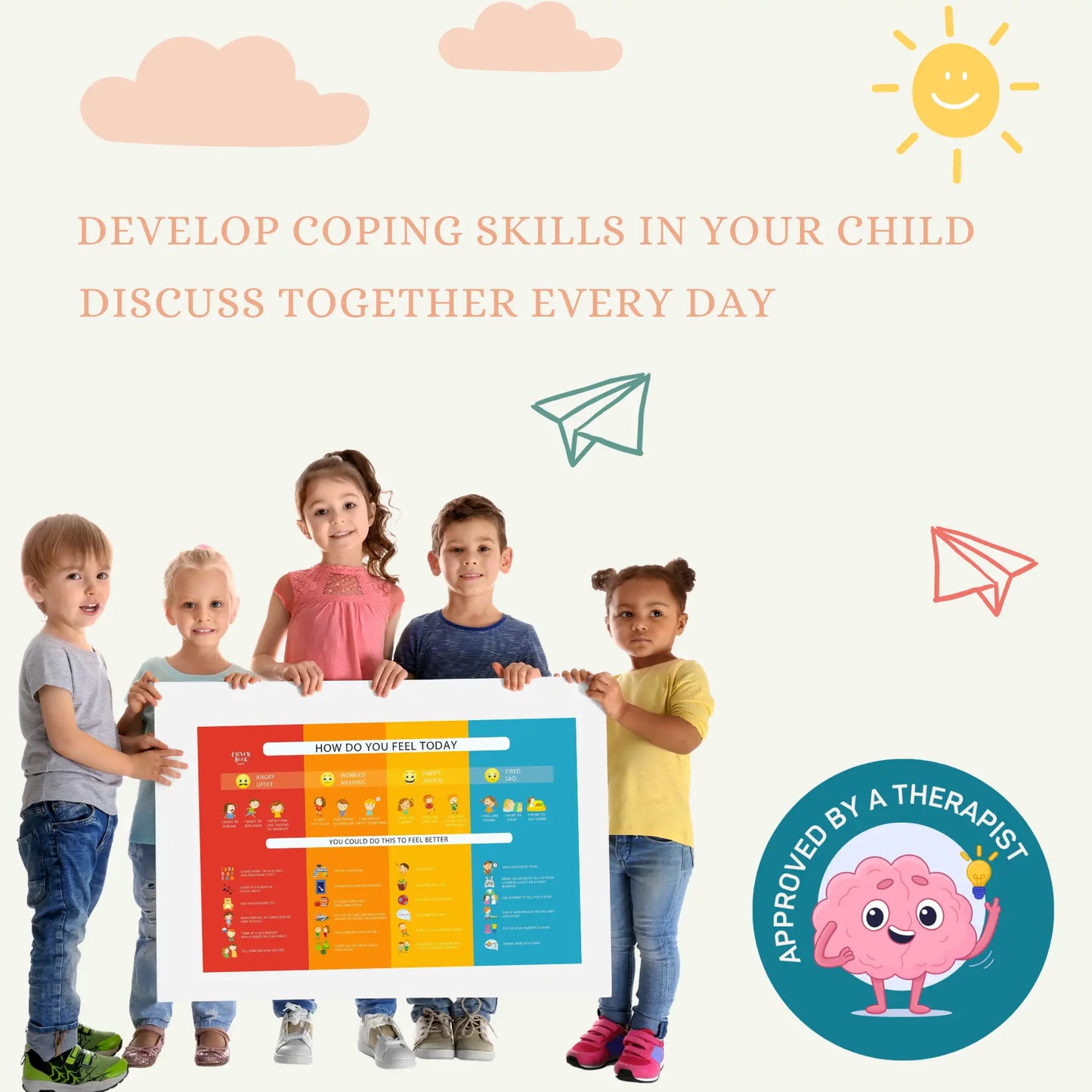 Feelings Navigator Bundle: Poster & Puzzle Cards CleverBook UK