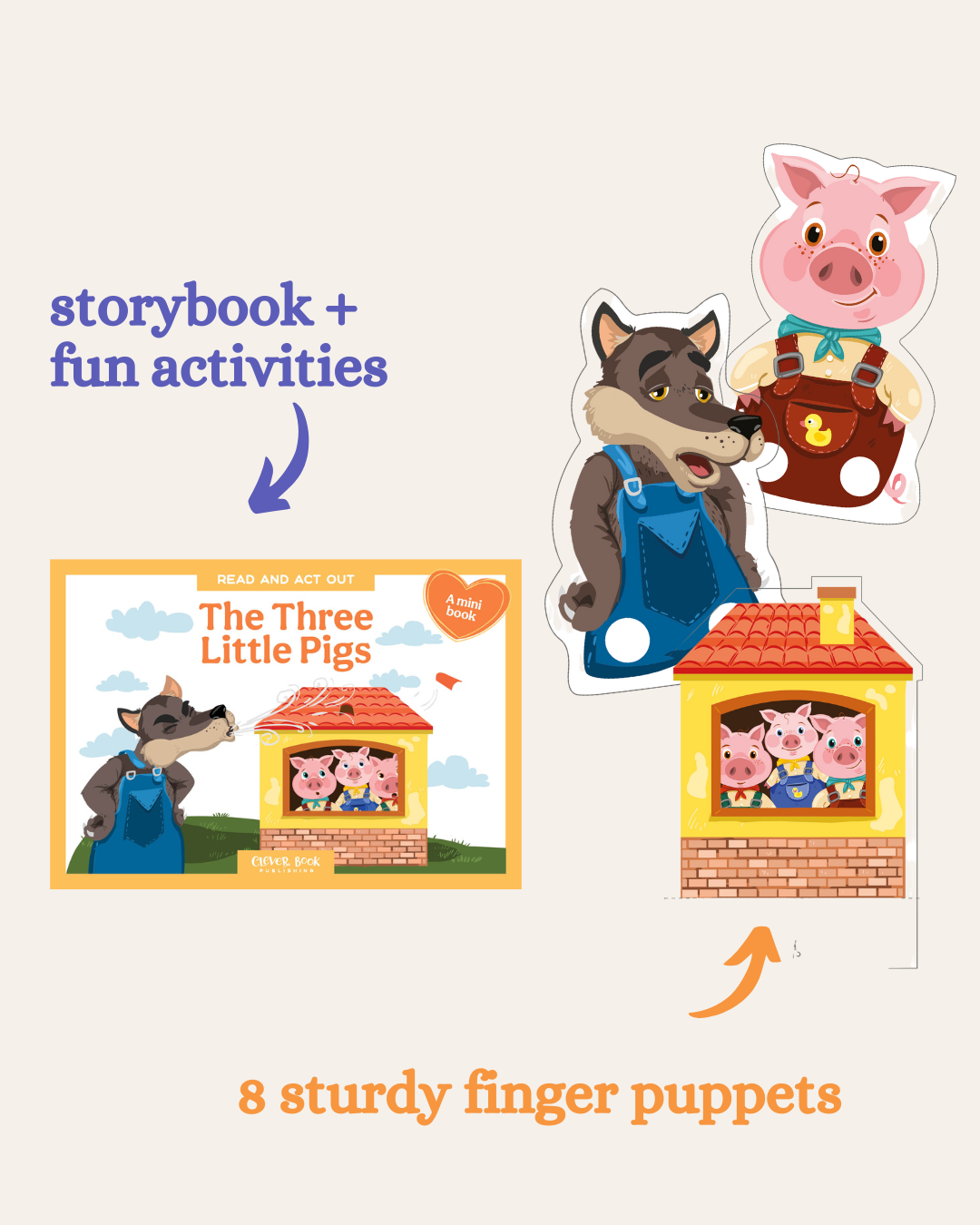 The Three Little Pigs – Read & Play Book in a Box (Ages 3+)
