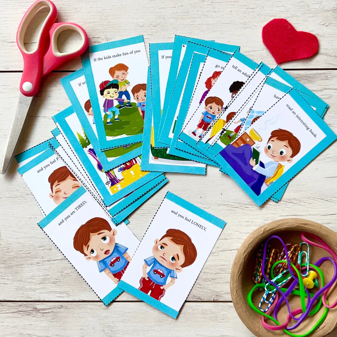 "My Emotions and Reactions" Puzzle Cards CleverBook UK